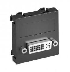 OBO Bettermann 6104733 MTG-DVI S SWGR1 Modul 45 DVI csatl. aljz. Hüvely csavaros rögzítéssel 45x45mm szürkésfekete (6104733)