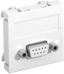 OBO Bettermann 6104634 MTG-DB9 S RW1 Modul 45 D-Sub9 csatl. aljz. Hüvely csavaros rögzítéssel 45x45mm hófehér (6104634)