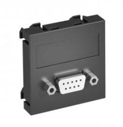 OBO Bettermann 6104640 MTG-DB9 S AL1 Modul 45 D-Sub9 csatl. aljz. Hüvely csavaros rögzítéssel 45x45mm festett alumínium (6104640)
