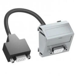 OBO Bettermann 6104700 MTS-DB9 F AL1 Modul 45 D-Sub9 csatl. aljz. kábellel hüvely-hüvely 45x45mm festett alumínium (6104700)