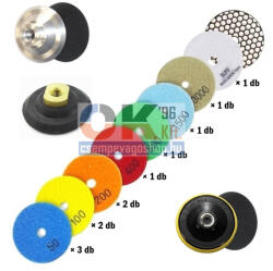 SKT Diamond SKT 425 PRO gyémánt csiszoló készlet 15 db-os, D125 mm (skt425pro) (skt425pro)