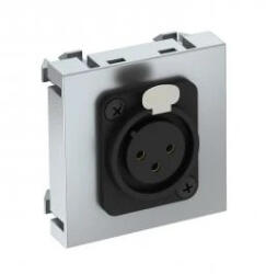OBO Bettermann 6105254 MTG-X3F S AL1 Modul 45 XLR fedlap csavaros csatlakozóhüvellyel 45x45mm festett alumínium (6105254)