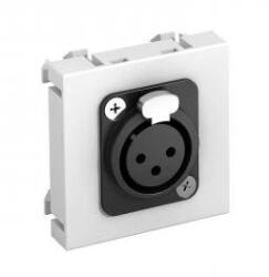 OBO Bettermann 6105210 MTG-X3F L RW1 Modul45 3 pól. XLR csatl. aljz. hüvely egyenes csatlakozás 45x45mm hófehér (6105210)