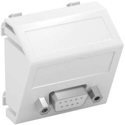 OBO Bettermann 6104646 MTS-DB9 S RW1 Modul 45 D-Sub9 csatl. aljz. Hüvely csavaros rögzítéssel 45x45mm hófehér (6104646)