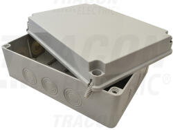 TRACON MED312313 Elektronikai doboz, világos szürke, teli fedéllel (MED312313)