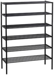 WOOOD Fekete fém mahagóni cipőtartó 120 x 85 cm (373363-Z)