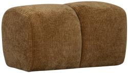 WOOOD Barna-sárga kárpitozott lábzsámoly Zuno 80 x 60 cm (377450-H)