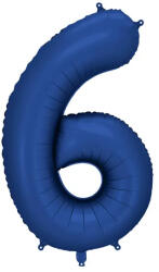 PartyDeco S. r. o 6. szám, fólia lufi, 86 cm, kék