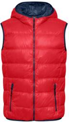 James & Nicholson (Daiber) Könnyű férfi pelyhes mellény JN1062 - Piros / sötétkék | 3XL (1-JN1062-1701393)