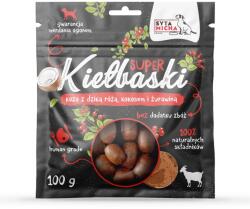 Syta Micha kolbászka kutyáknak kecskével, vadrózsával és kókuszdióval 100g