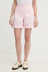 Tommy Hilfiger rövidnadrág női, rózsaszín, sima, magas derekú, WW0WW42457 - rózsaszín 38