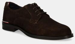 Tommy Hilfiger velúr félcipő CORE RWB HILFIGER SUEDE SHOE barna, férfi, FM0FM04868 - barna Férfi 46