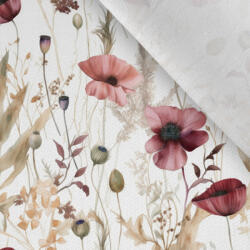 Takoy Prémium pamut NELA romantikus pipacsok bordó pasztell