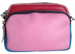 Made in Italy Valódi bőr női oldaltáska színes kisméretű nyári divattáska, egyedi (en-1710-multic)