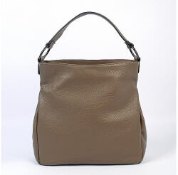 Made in Italy Valódi bőr női táska bézs Made in Italy nagyméretű válltáska (na-77-beige)