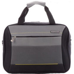 Leonardo Da Vinci Fedélzeti táska 40 x 20 x 25 cm kézipoggyász fekete szürke Rya (le-601-1-grey-black)