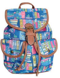 Plazabox Színes női hátizsák vászon kisméretű nyári divattáska (le-z-70-38-blue)