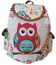 Plazabox Baglyos női hátizsák kisméretű színes vászon (ke-888-owl)