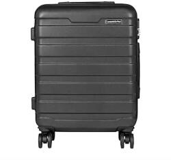 Leonardo Da Vinci Bőrönd 55 x 40 x 20 cm fekete kézipoggyász kivehető kerekekkel ABS (le-7088-s-black)