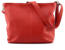 Natascia Valódi bőr női táska piros színben 29 x 21 x 14 cm (na-88-red)