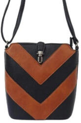 Plazabox Női táska kisméretű fekete barna oldaltáska (run-h-17-black)