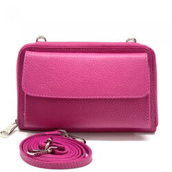 Made In Italia Olga valódi bőr mobiltelefon táska és pénztáca egyben pink (na-4810-pink)