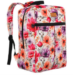 Plazabox Kézipoggyász hátizsák 40 x 20 x 25 cm Ryanair Wizzair fedélzeti táska (ze-0408-rose)
