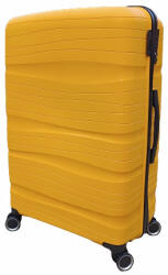Bőrönd M-es méret strapabíró közepes keményfalú 66 cm sárga (em-v-66-m-yellow)
