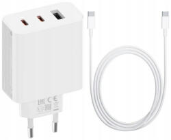 Xiaomi 67W GaN Charger 2C1A (hálózati töltő adapter + 1, 5 m-es Type-C - Type-C kábel)