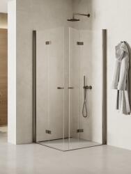 NEW TRENDY New Soleo Gunmetal Brushed cabină de duș 100x80 cm dreptunghiular grafit periat/sticlă transparentă K-2254 (K2254)
