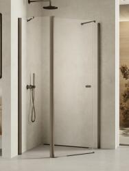 NEW TRENDY New Soleo Gunmetal Brushed cabină de duș 100x80 cm grafit periat/sticlă transparentă K-1709 (K1709)