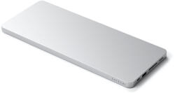 Satechi USB-C Keskeny Dokkoló 24" IMAC (1x USB-C Upstream Port, 2x USB 2.0, 1x Micro SD, 1x SD Kártya, 1x USB-A, 1x M. 2 SSD nyílás, 1x USB-C) színben illeszkedő kábel mellékelve - Ezüst
