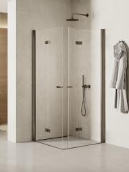 NEW TRENDY New Soleo Gunmetal Brushed cabină de duș 90x70 cm dreptunghiular grafit periat/sticlă transparentă K-2243 (K2243)