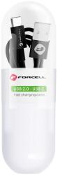 Forcell C319 kábel USB A-ról Type C-re 2, 1A TUBUS 1 m fekete