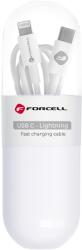 Forcell C291 kábel Type C Lightning 27W TUBE 1 m fehér