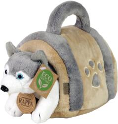 Rappa Jucărie de pluș Rappa Eco Friends - Husky cu căsuță, 13 cm (209756)