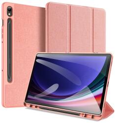 Dux Ducis GP-149759 Tok - Samsung Galaxy Tab S9 FE LTE (SM-X516), Oldalra Nyíló, Textil, Rózsaszín