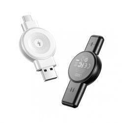 XO CX026 vezeték nél. Óratöltő, USB-A/C, Fekete - fortunagsm