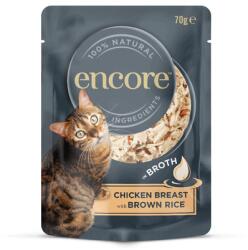 Encore Cat csirke barna rizzsel húslevesben macskáknak 16x70g