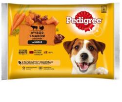 PEDIGREE Adult Choice of Flavors zöldségekkel 4x100g teljes értékű nedves eledel felnőtt kutyáknak, marhahús és bárányhús keverékével, pulykával, mártásban