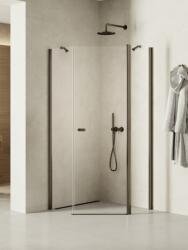 NEW TRENDY New Soleo Gunmetal Brushed zuhanykabin 90x90 cm grafit csiszolt/átlátszó üveg K-1708