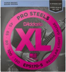 D'Addario EPS170-5 45-130 Regular Light 5-String, Long Scale, XL ProSteels basszusgitár húrszett