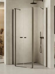 NEW TRENDY New Soleo Gunmetal Brushed zuhanykabin 100x80 cm grafit csiszolt/átlátszó üveg K-1713