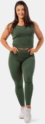 NEBBIA Ribbed HW Leggings FGLG M | Femei | Colanți | Verde | 405-DARKGREEN (405-DARKGREEN)