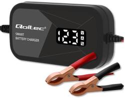 Qoltec Intelligens mikroprocesszoros akkumulátortöltő 12V | 2A | Helyreállító funkcióval AGM, GEL akkumulátorokhoz | LCD (QC-52492)