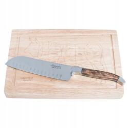 Laguiole Luxury Line szett Santoku olajfa kés és vágódeszka (SantokuOlijfPlank)