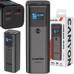 CANYON Powerbank Canyon PB-2010 27000mAh PD140W 2x Usb-c Usb-a Czarny (PB-2010)