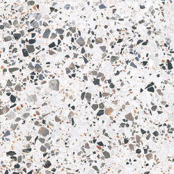 KAI Gresie tip ciment, Terrazzo Veneto White 6539, 60x60 cm, rectificata, alb, mix, finisaj mat (3800745653915)