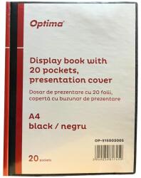 Optima Dosar de prezentare personalizabil cu 20 folii, A4, negru, OPTIMA (OP-515002005)