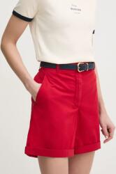 Tommy Hilfiger rövidnadrág női, piros, sima, magas derekú, WW0WW42457 - piros 40